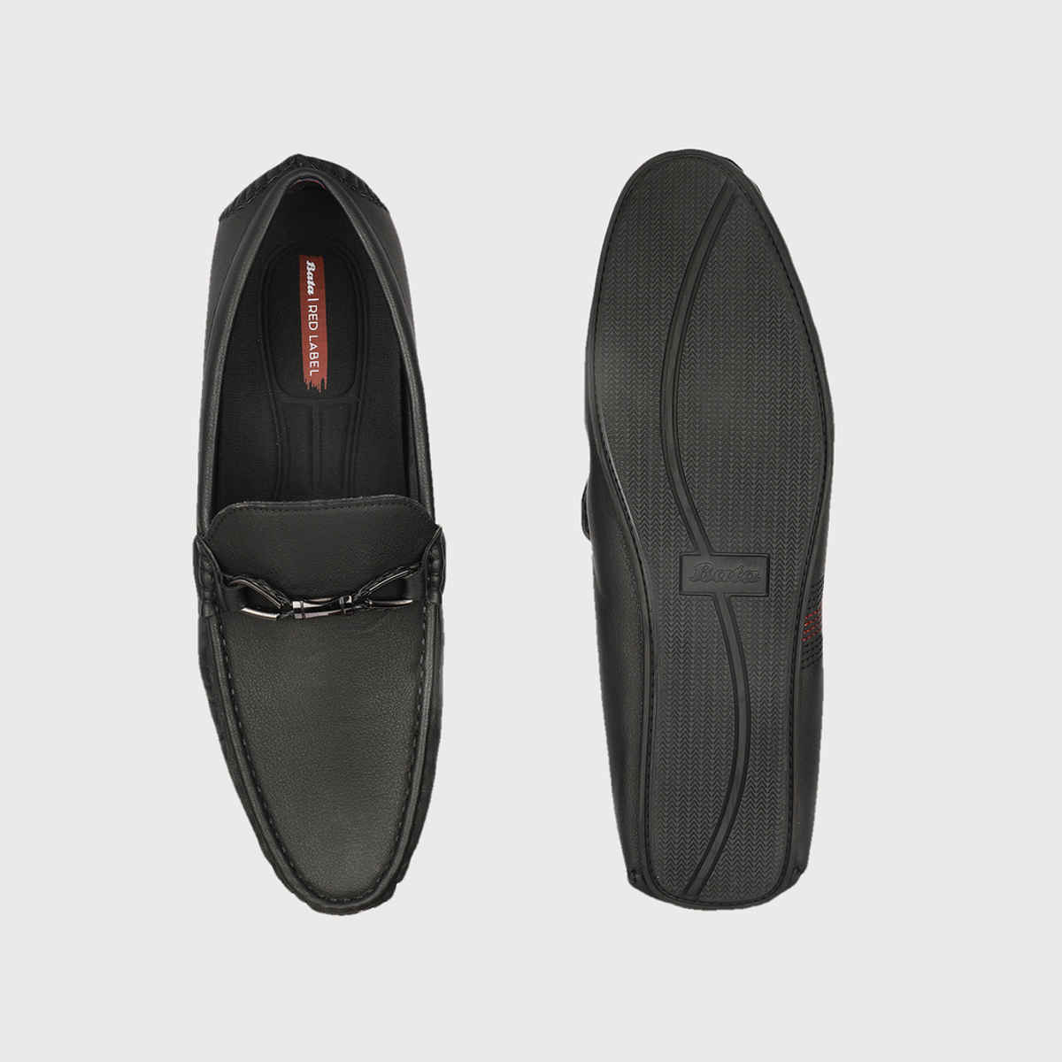 Bata Red Label Black Loafer For Men - 7