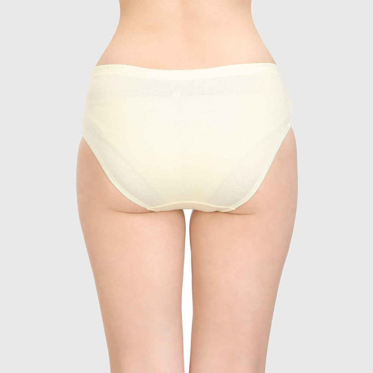 Bodycare Women 100% Cotton Classic Multicolored Plain Mid Rise Panty - Pack Of 3 - 2XL