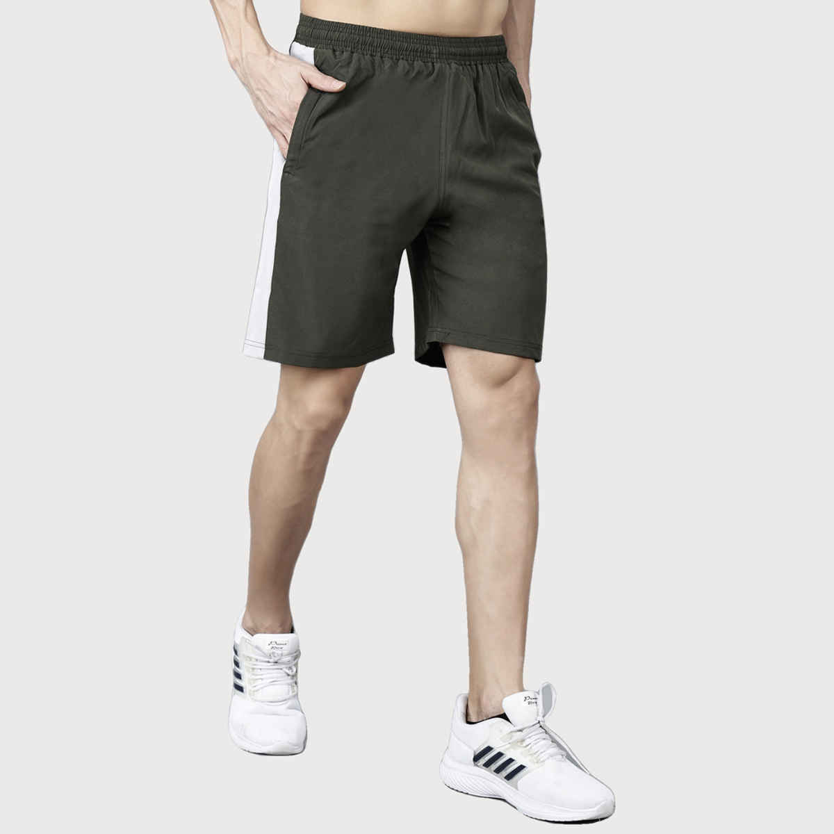 Texfro Men's Solid Knee Length Sports & Regular Shorts with Side Pockets - Green | XL