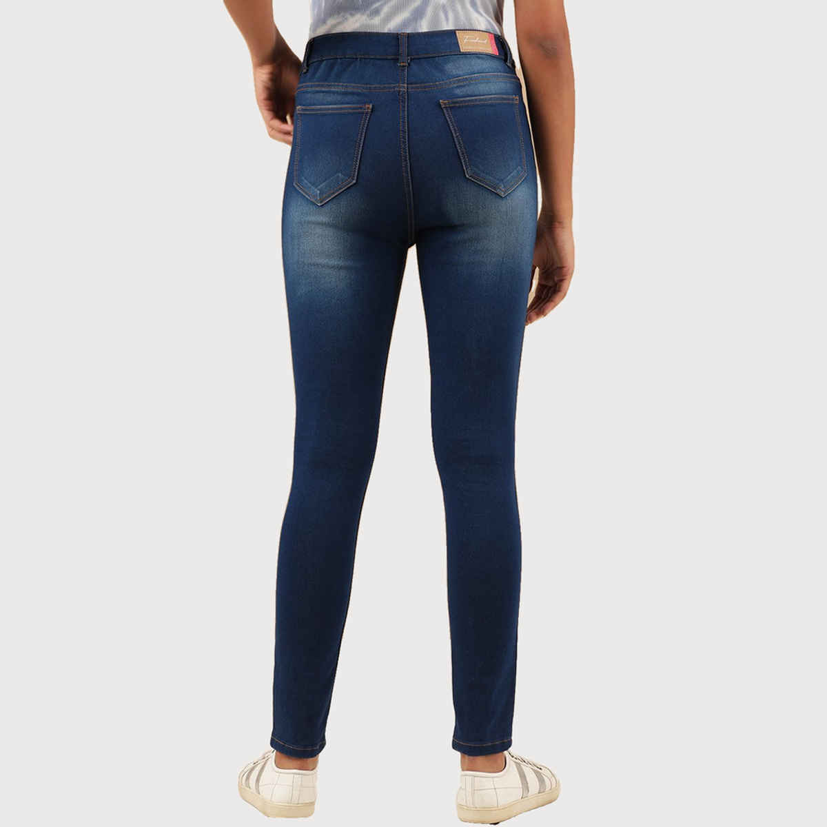 Freehand Women's Distressed Skinny Fit Denim Jeans | Blue - 30