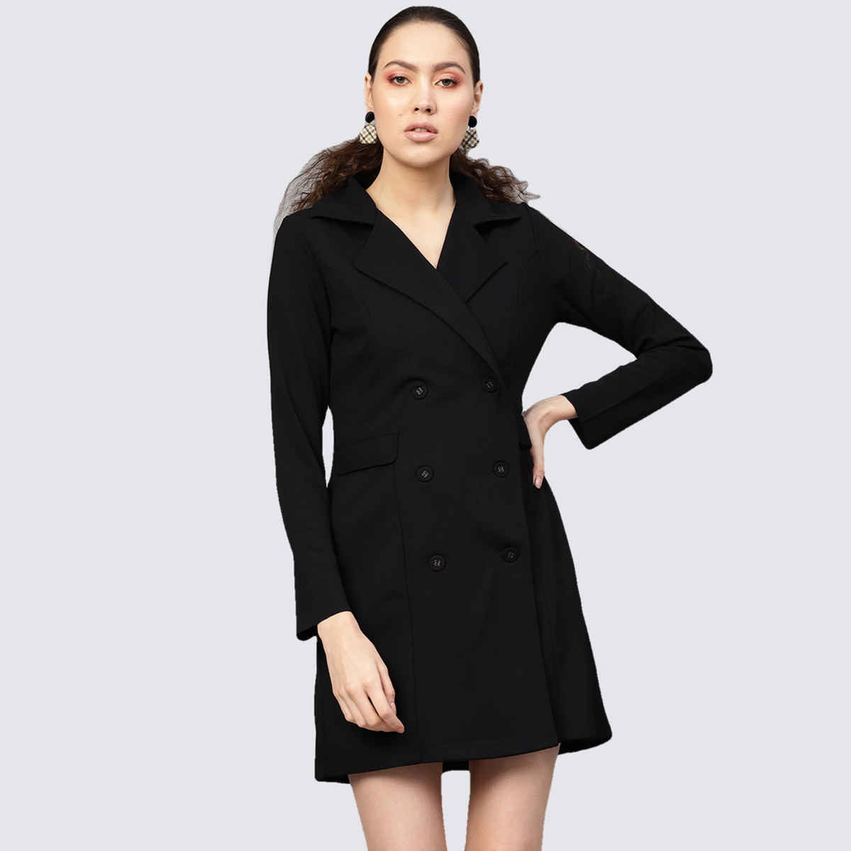 SASSAFRAS Women's Blazer Dress | Black - M