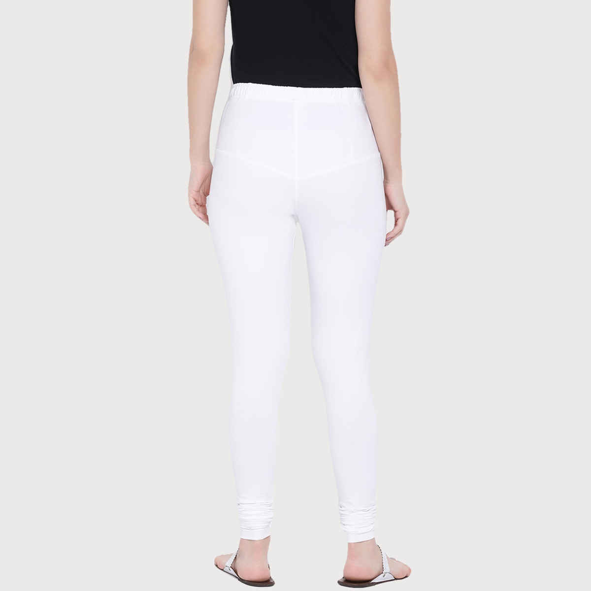Rupa Softline Women's Churidar Leggings Style 1001 White -Free Size