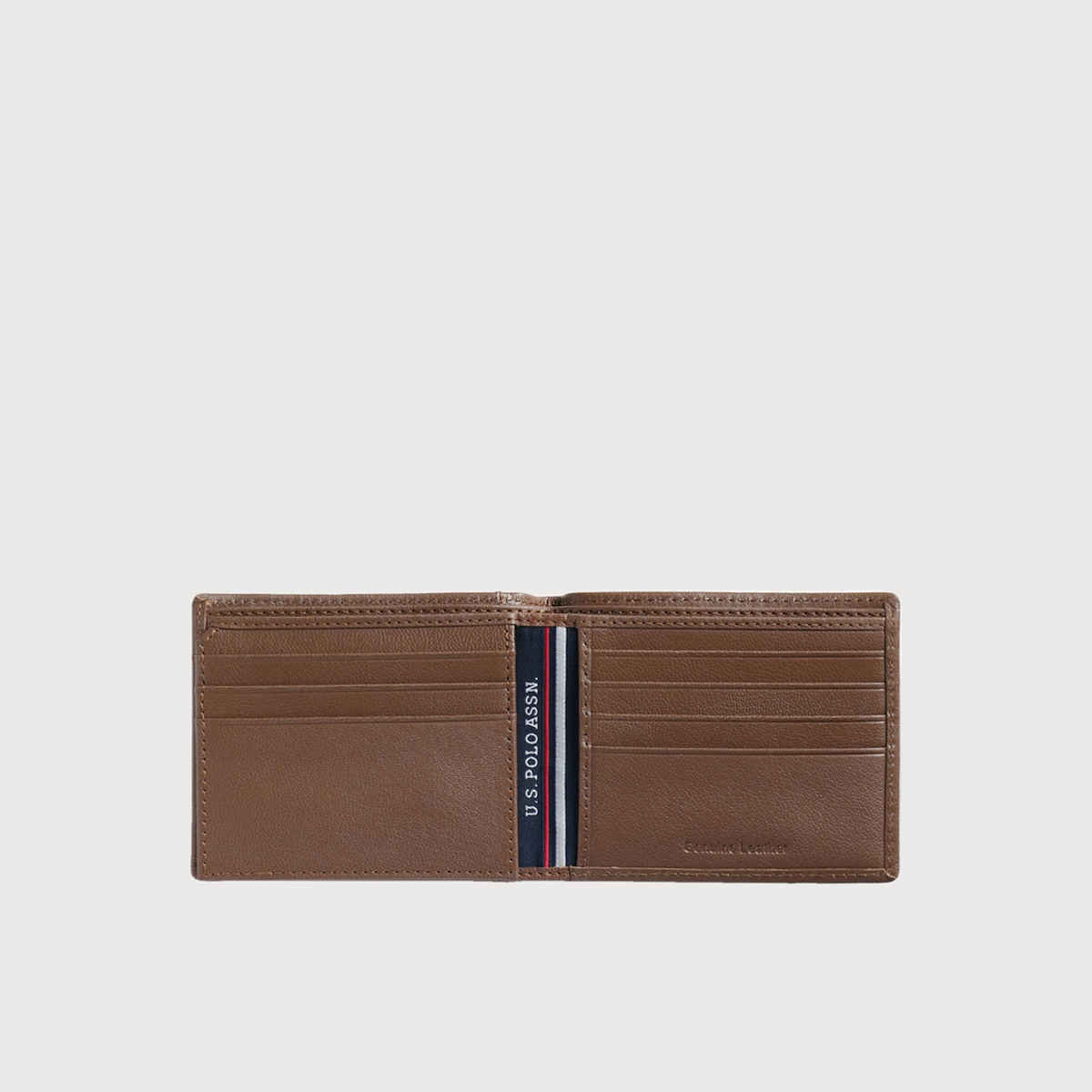U.S. Polo Assn. | Bi-Fold Textured Wallet | Brown | One Size