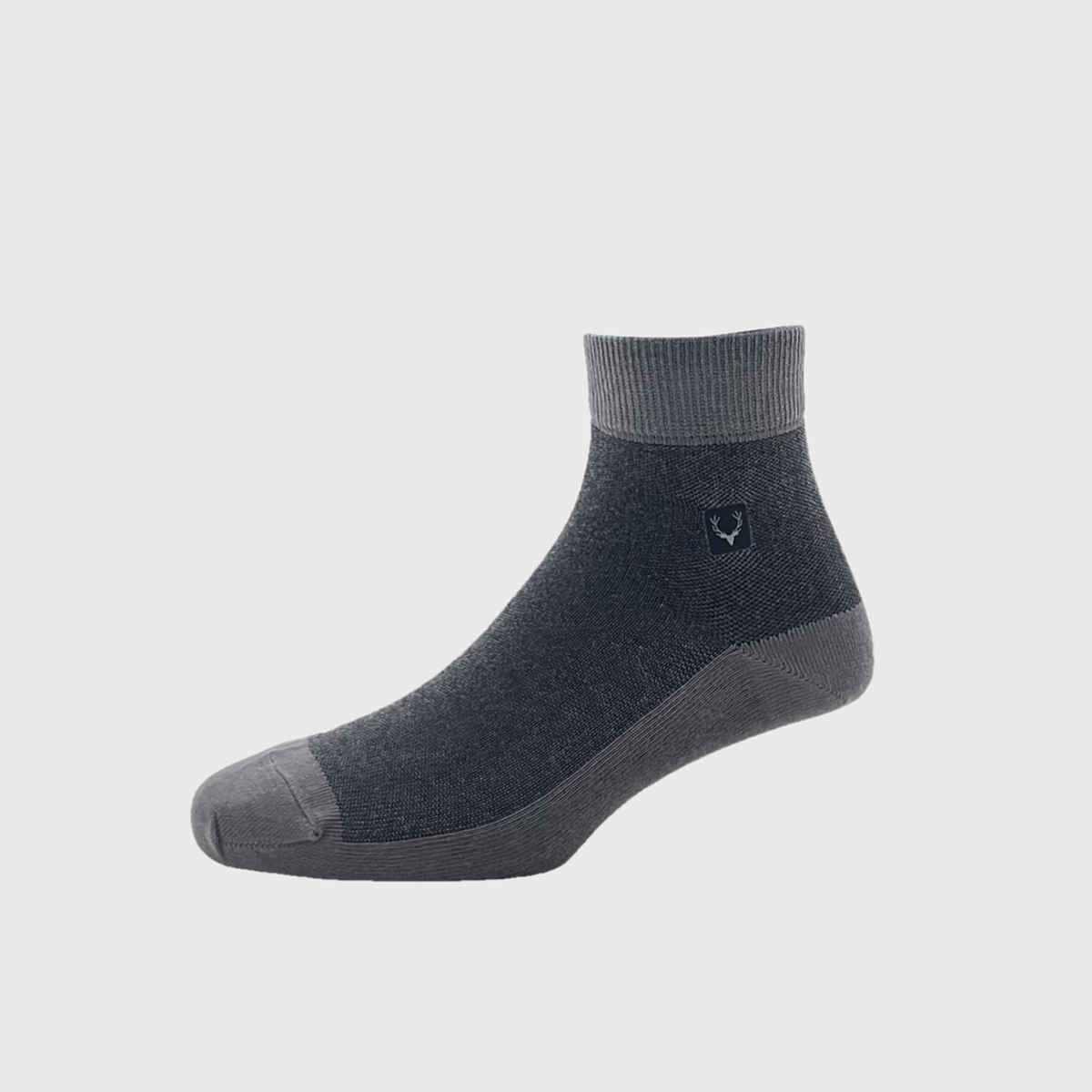 Allen Solly Men's Cotton Quarter Crew Pique Pattern Socks - Black, Dark Grey, Navy