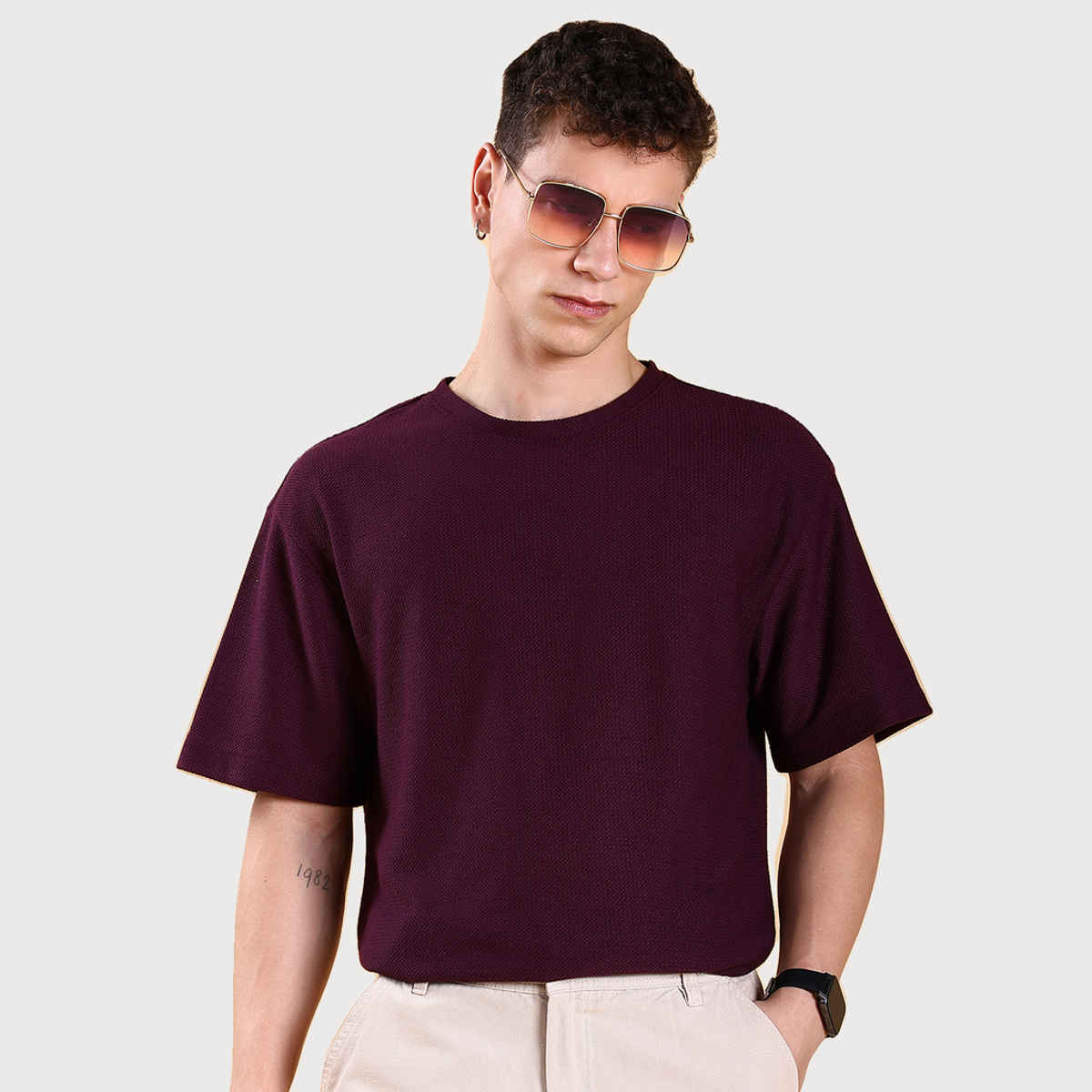 HIGHLANDER Men's T-shirt | Burgundy - L