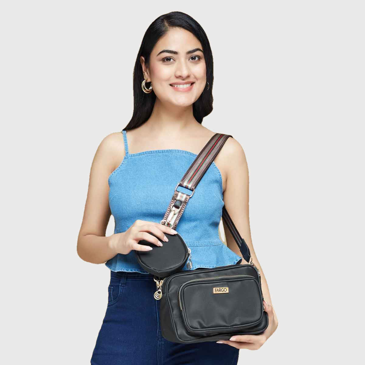 Fargo Women's Stylish Sling Bag | Black