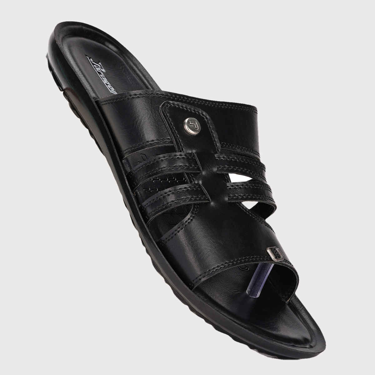 Paragon Men's Black Pu Sandals PUK2228G UK 7