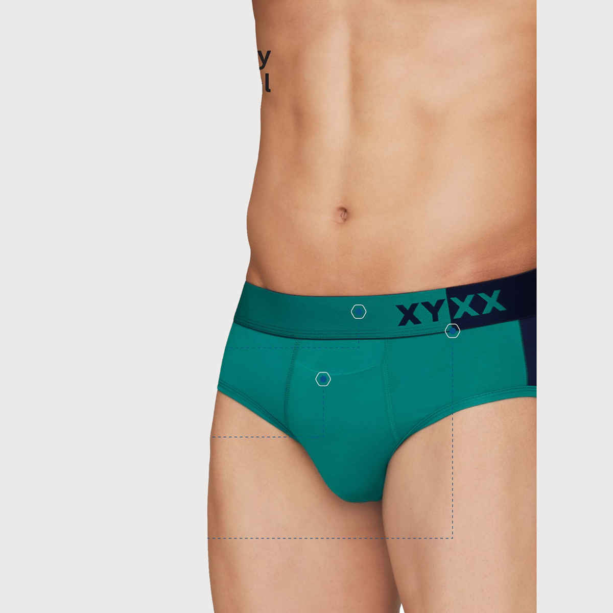 XYXX Dualist Modal Solid Briefs, Pack of 2 | Multicolored| XL