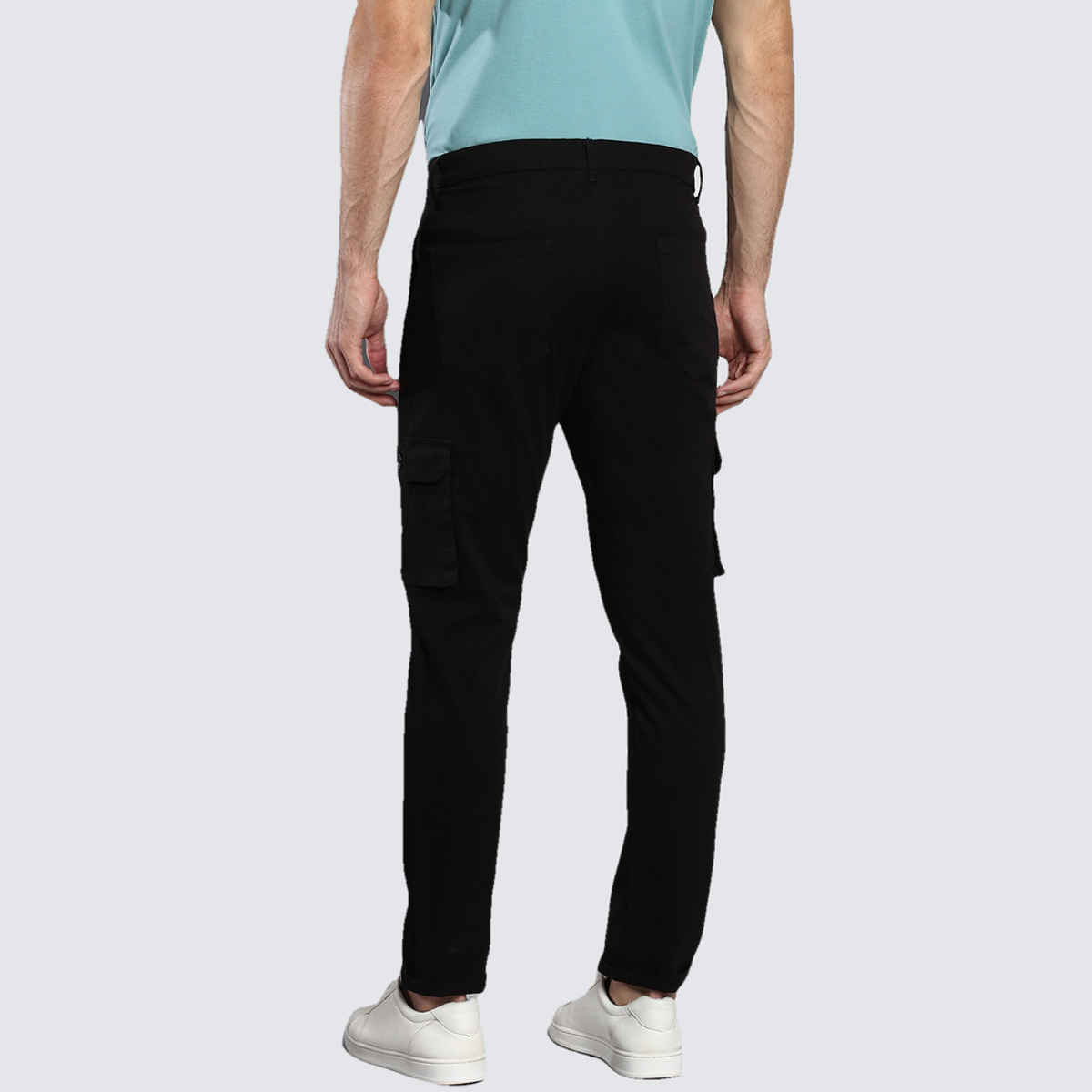 Dennis Lingo Men's Tapered Fit Cargos Trousers | Black | 32