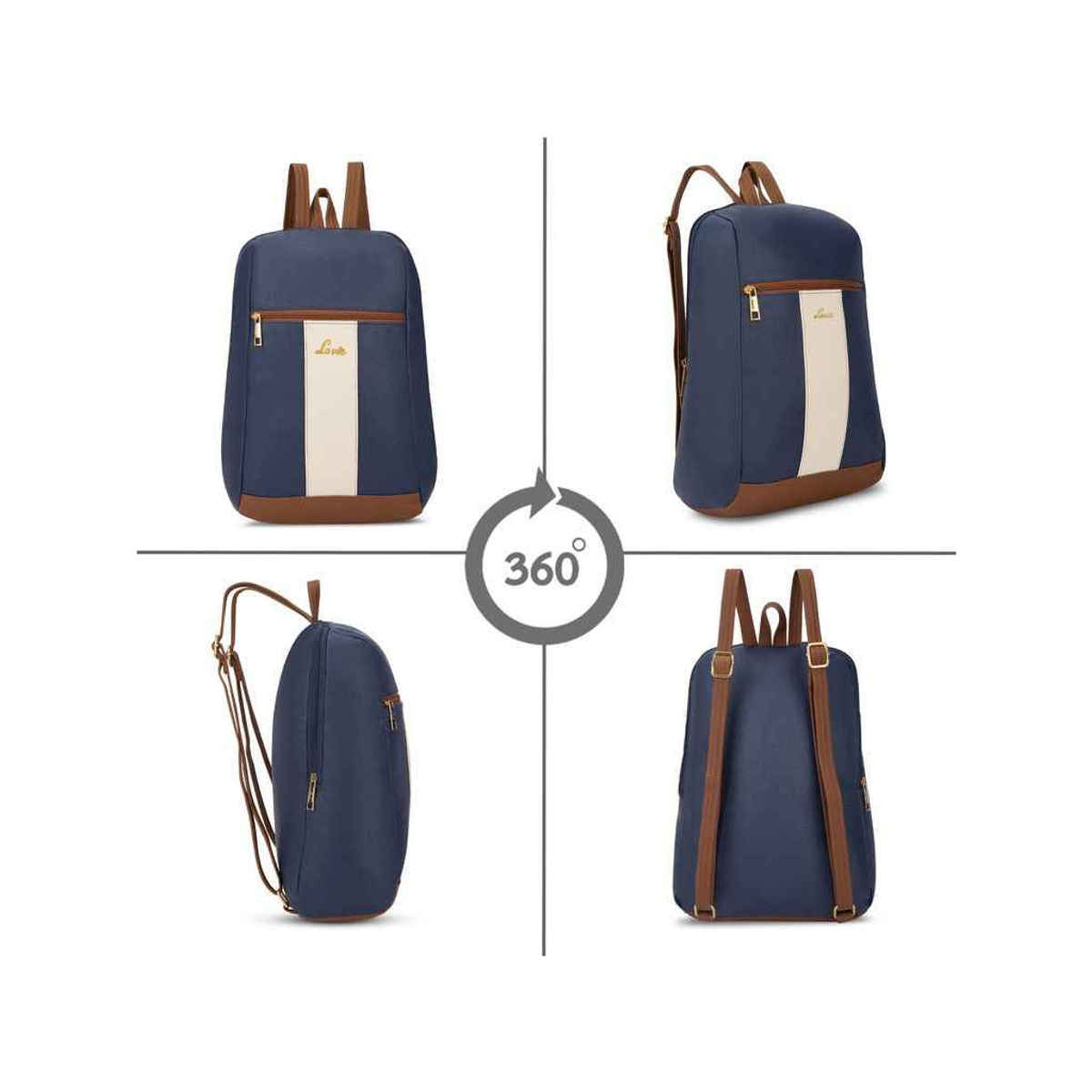 Lavie Women's Colourblock Cobie Fashion Backpack for | Shoulder Bag | Navy