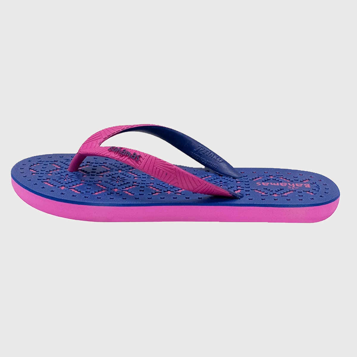 Bahamas Slippers BHL-101 Magenta Navy Blue For Women | 4 UK
