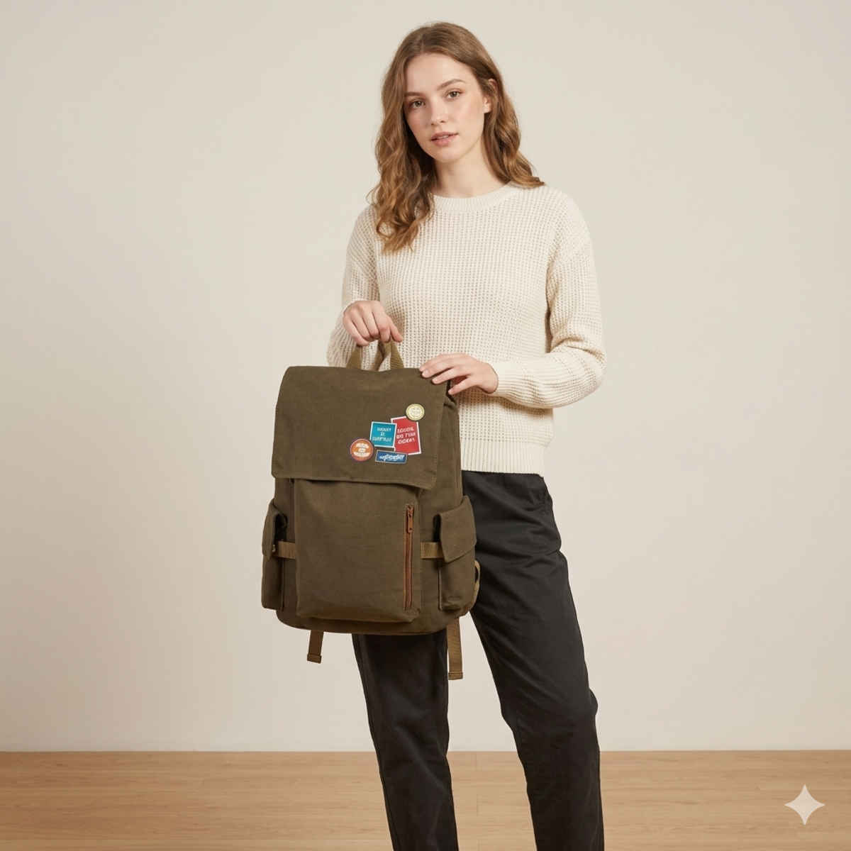 F Gear Unisex Canvas 20 L Laptop Backpack | Brown