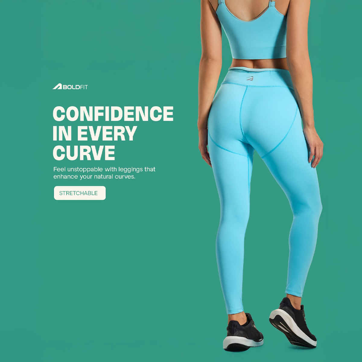 Boldfit Women's Yoga Pants Nylon Stretchable Fitness Leggings | SkyBlue - S