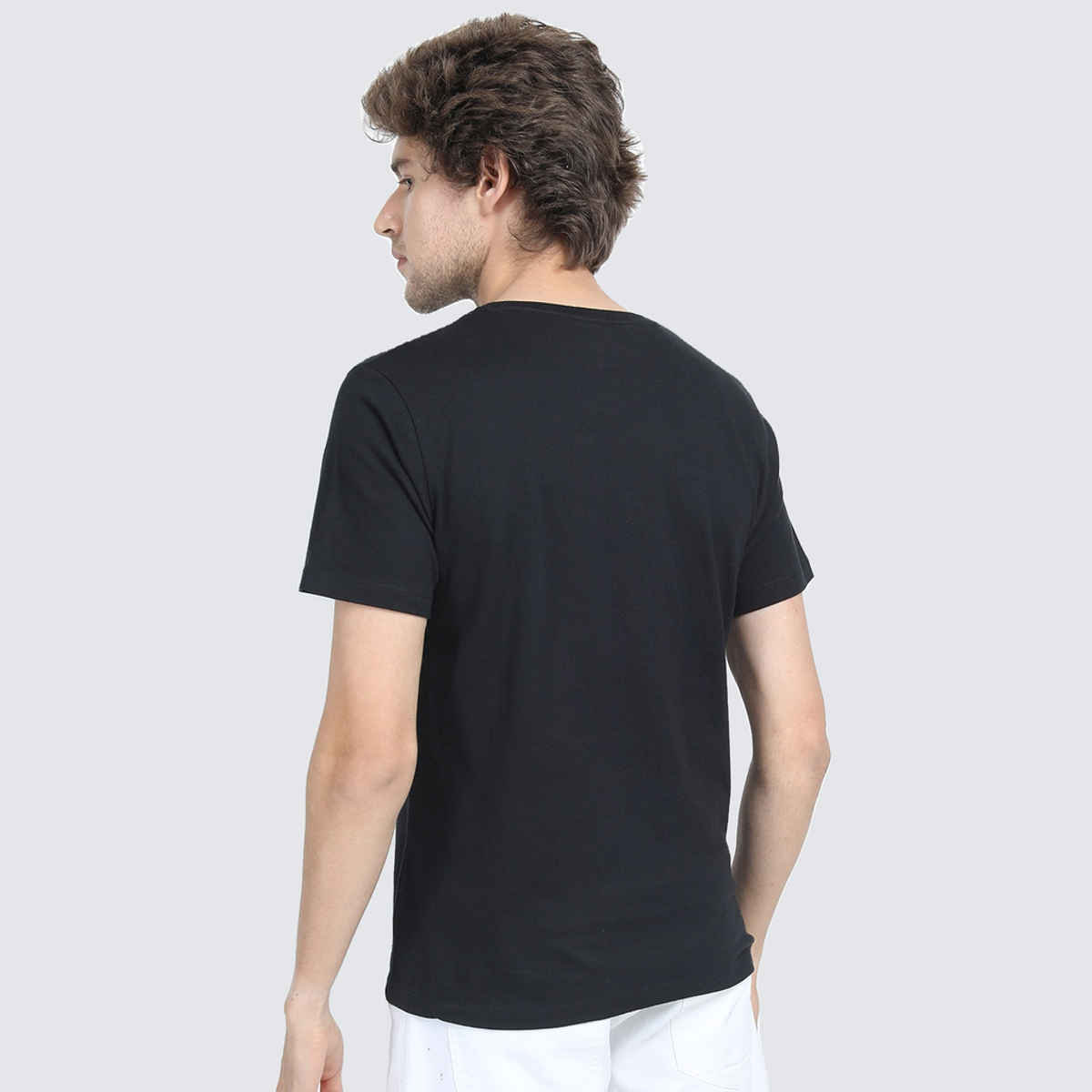 Highlander Men's Typography Printed Slim Fit T-shirt | Black | M