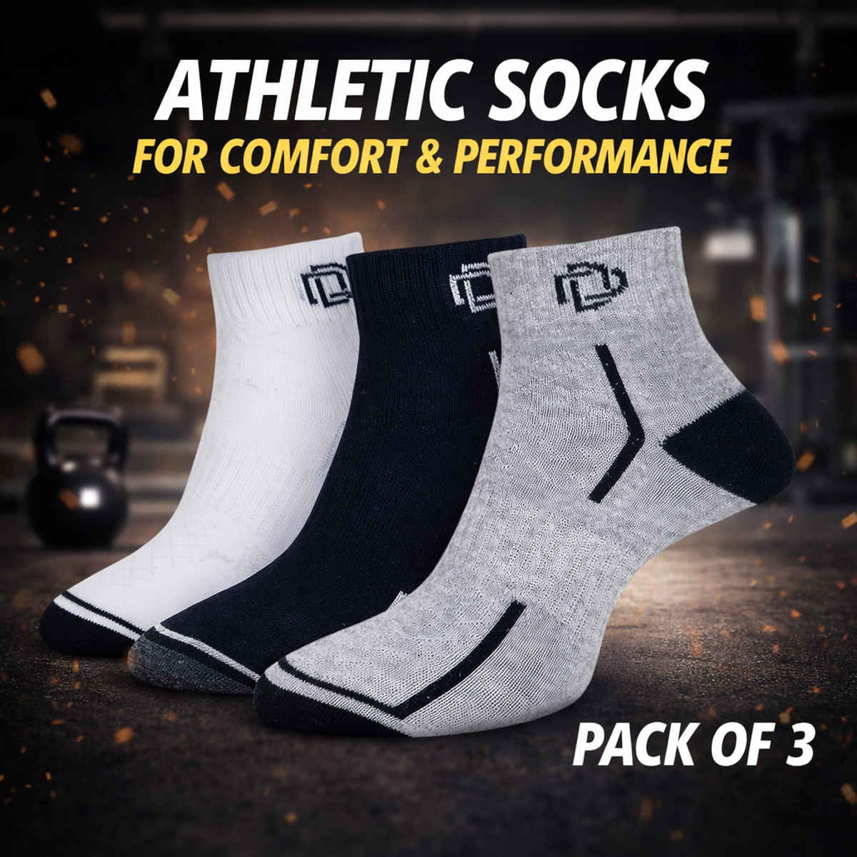 Dollar Men's Polyester Ankle Length Socks | Multicolour - Free Size