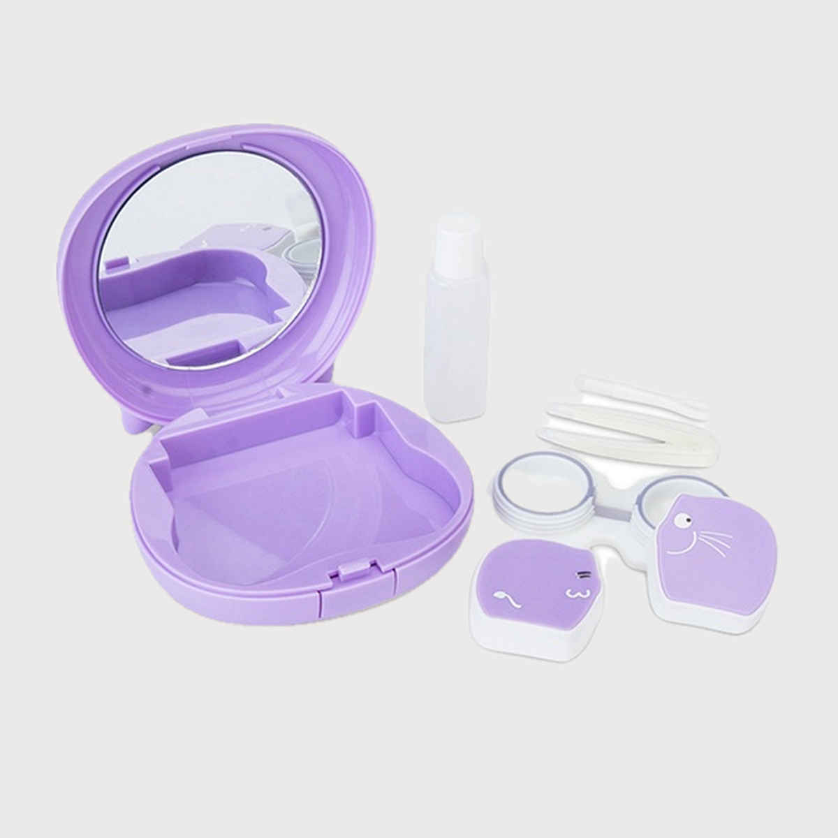Aqualens Contact Lens Designer Case - Purple | Round