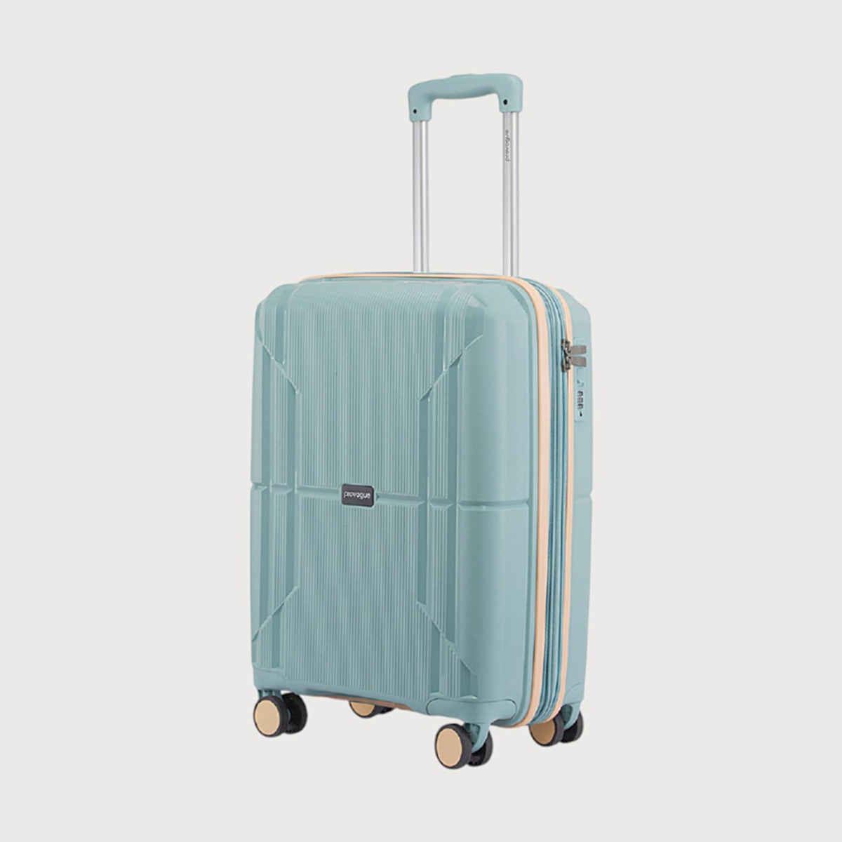 Provogue Lumina Hard-Sided PP Cabin Luggage Trolley Bag | Turquoise Blue - 55 cm