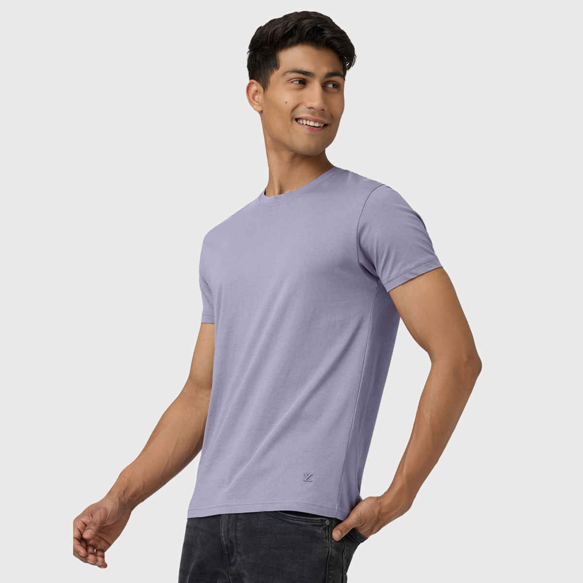 XYXX Pace Round Neck T-shirt - Misty Lilac | Super Combed Cotton | S
