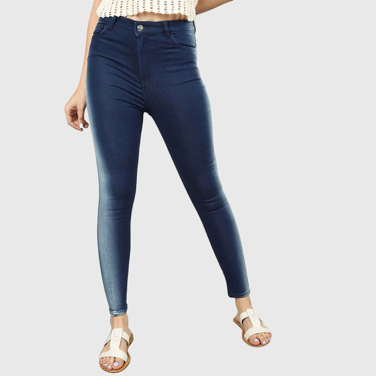 Freehand Women's Casual Skinny Fit Jeans | Blue - 34