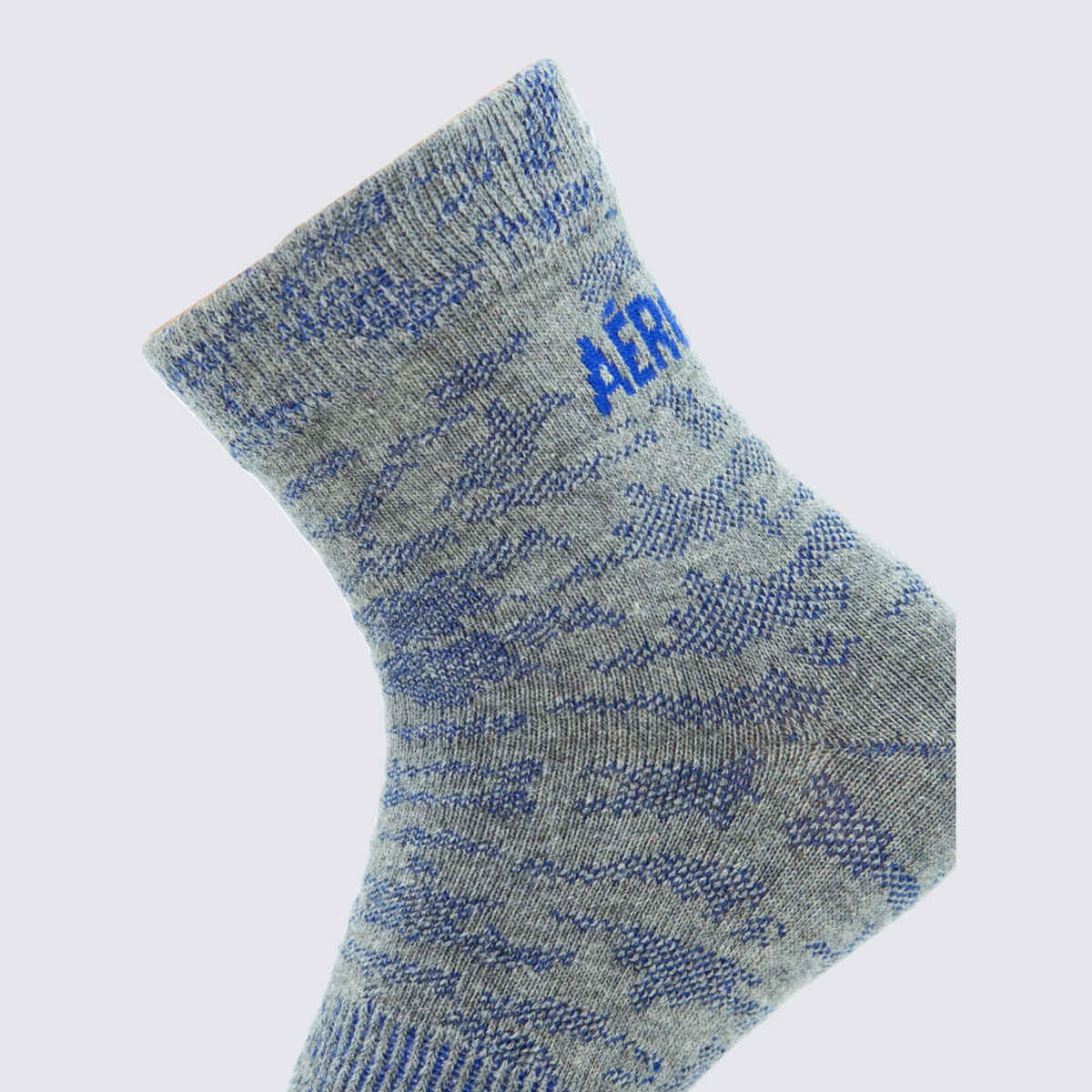 Aeropostale Men's Flat Knit Ankle Socks | Idea-1740Bna | Black, Navy and Anthra