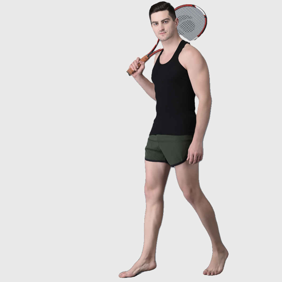 Dollar Bigboss Men's Black Solid Combed Cotton Vest | Pack Of 2 - Black - XL