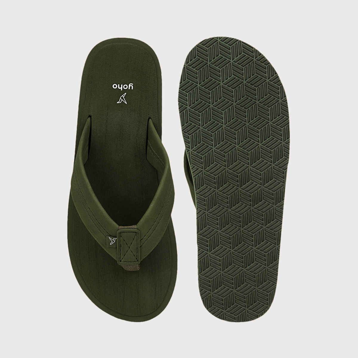Yoho Men Slippers Bubbles | Olive Green | UK 10