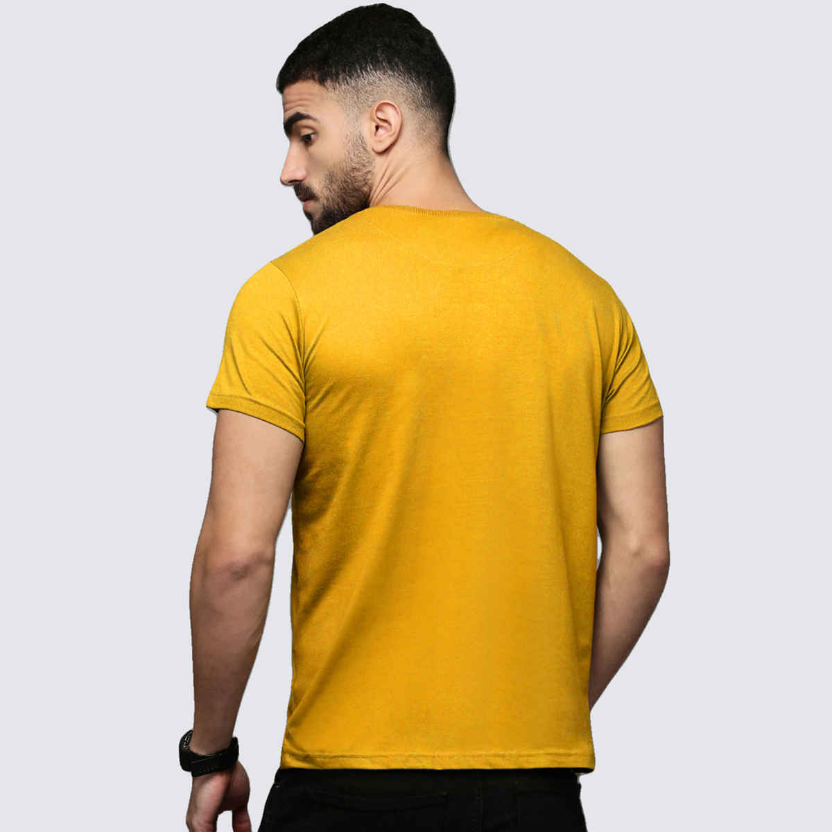 ACTIMAXX Men's Where Comfort Meets Performance Cozi Round Neck T-Shirt | Mustard - XL