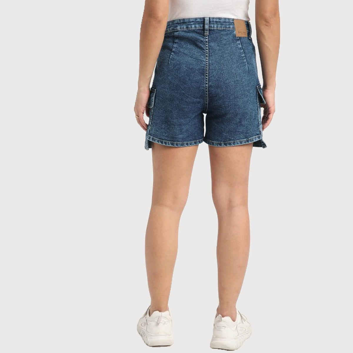 Bene Kleed Women Dark Blue Regular Denim Shorts 32