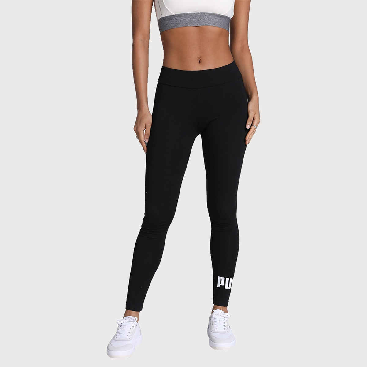 Puma Leggings Skinny Fit Women's Logo - Black | M