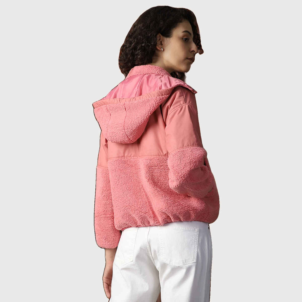 High Star Women's Embroidered Hooded Sweatshirt | Pink - M
