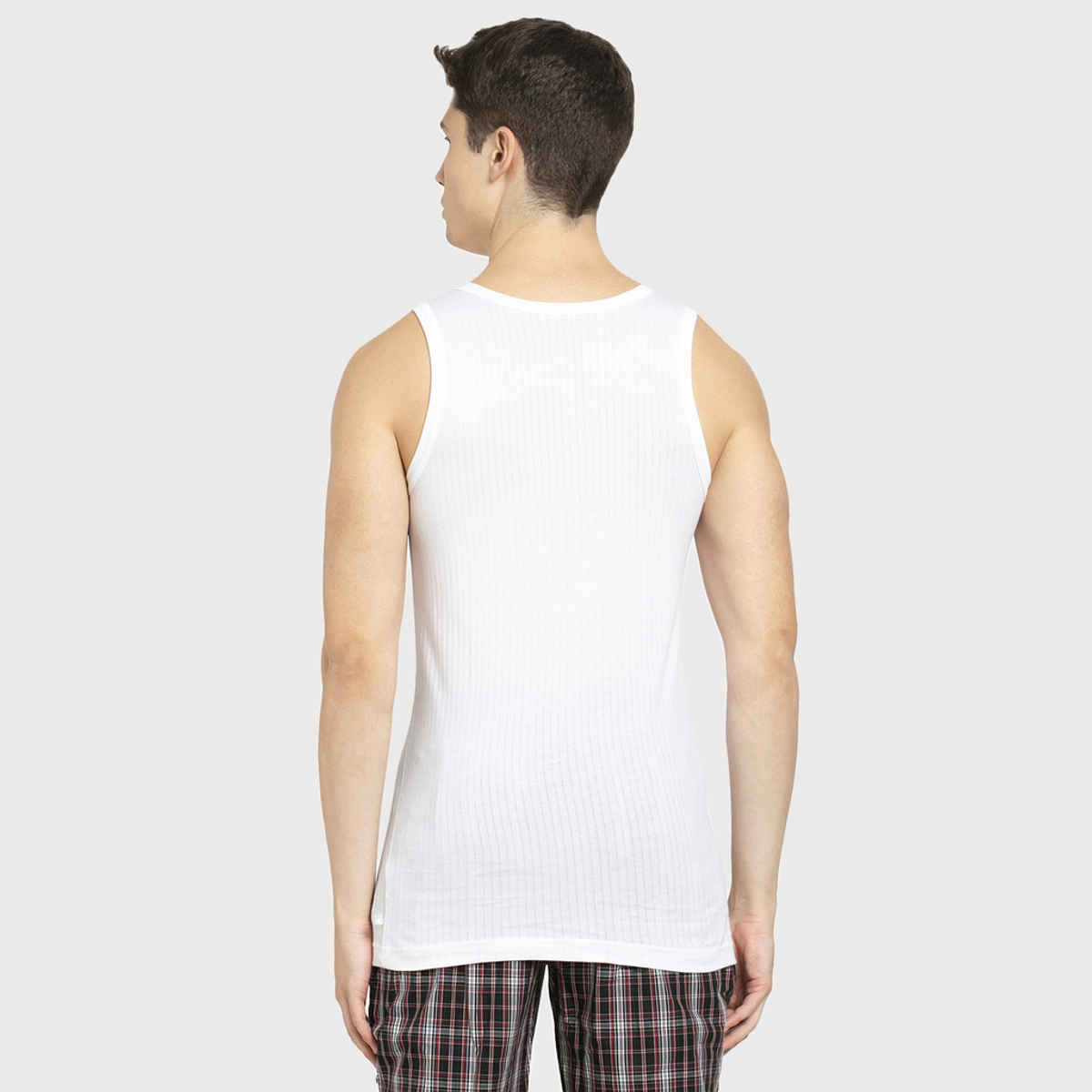 Jockey 8816 Men's Super Combed Cotton Sleeveless Vest|Extended Length|Easy Tuck | White-80