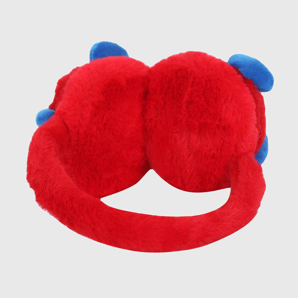 Fabseasons Unisex Solid Faux Fur Ear Muffs | Red - Free Size