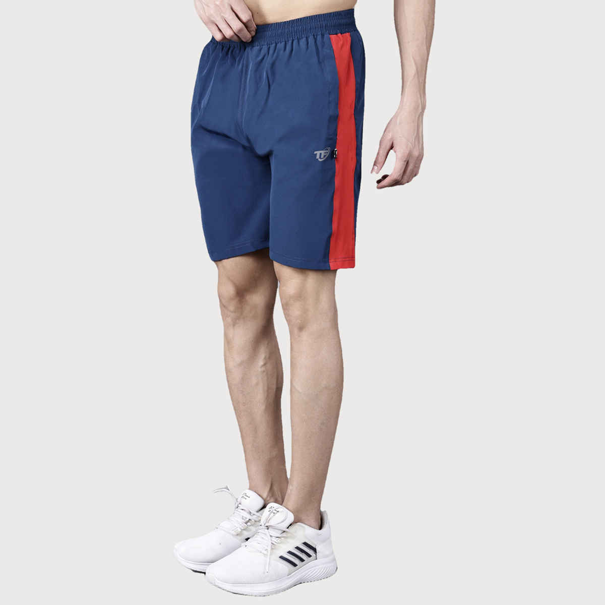 Texfro Men's Solid Knee Length Sports & Regular Shorts with Side Pockets - Blue | M