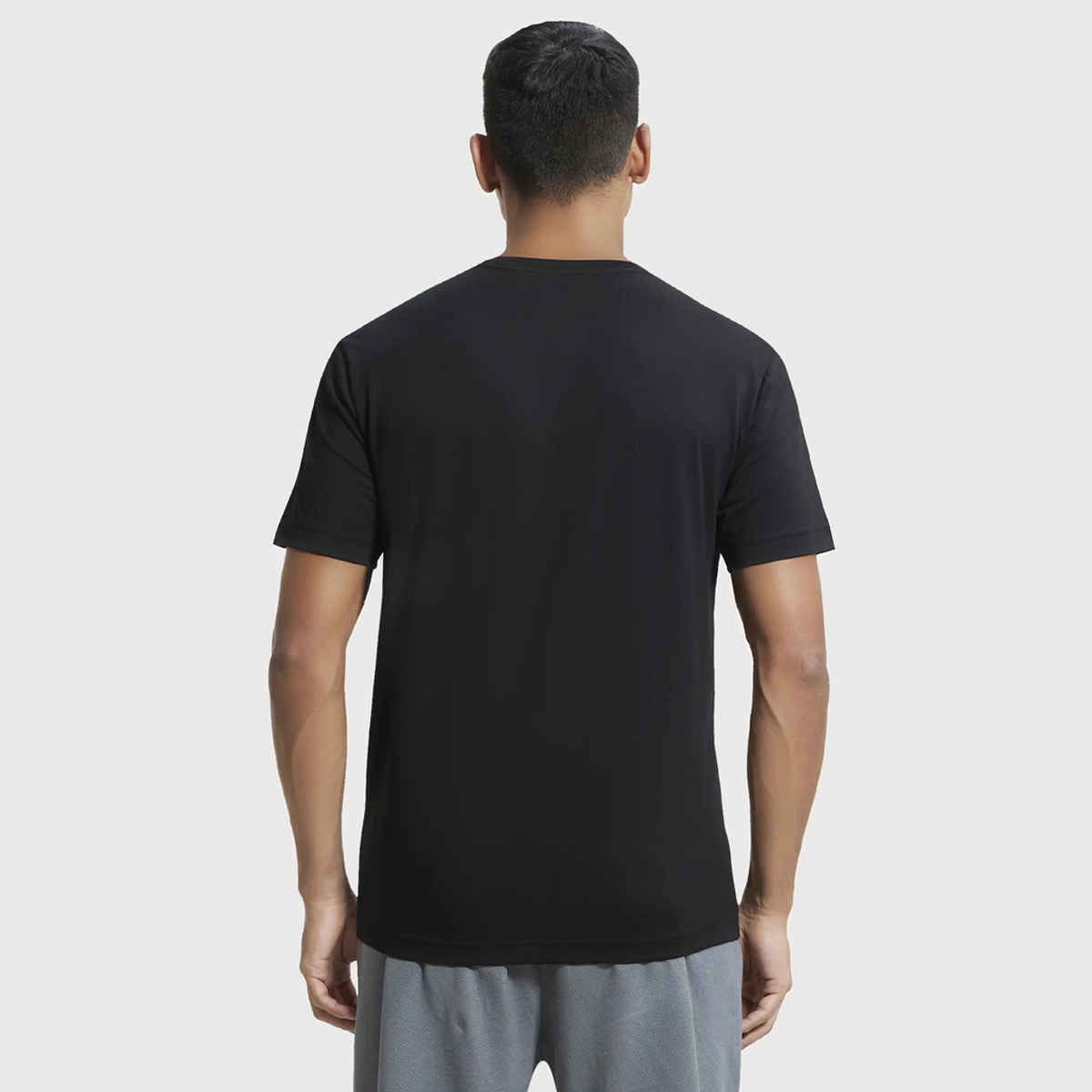 Jockey Men Cotton Rich Round Neck Half Sleeve T-shirt | Black - XL