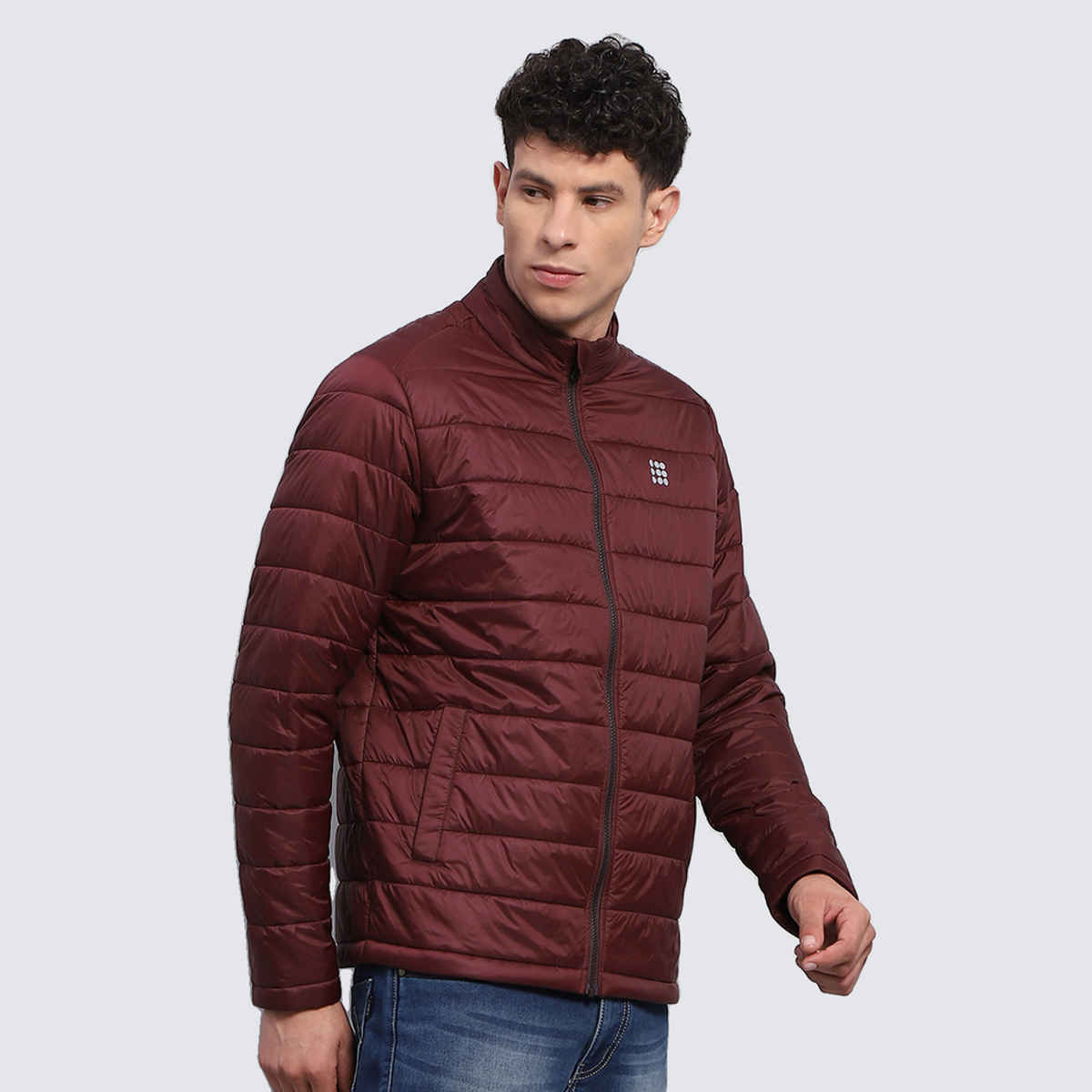 Rock.It By Monte Carlo Mens Solid Wine Mock Neck Full Sleeve Jacket |2240102489-4-44 |XXL