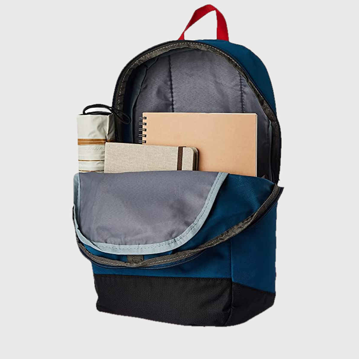 Gear Unisex Colorblocked Polyester 16 L Top Handle Casual Backpack | Black and Blue - M
