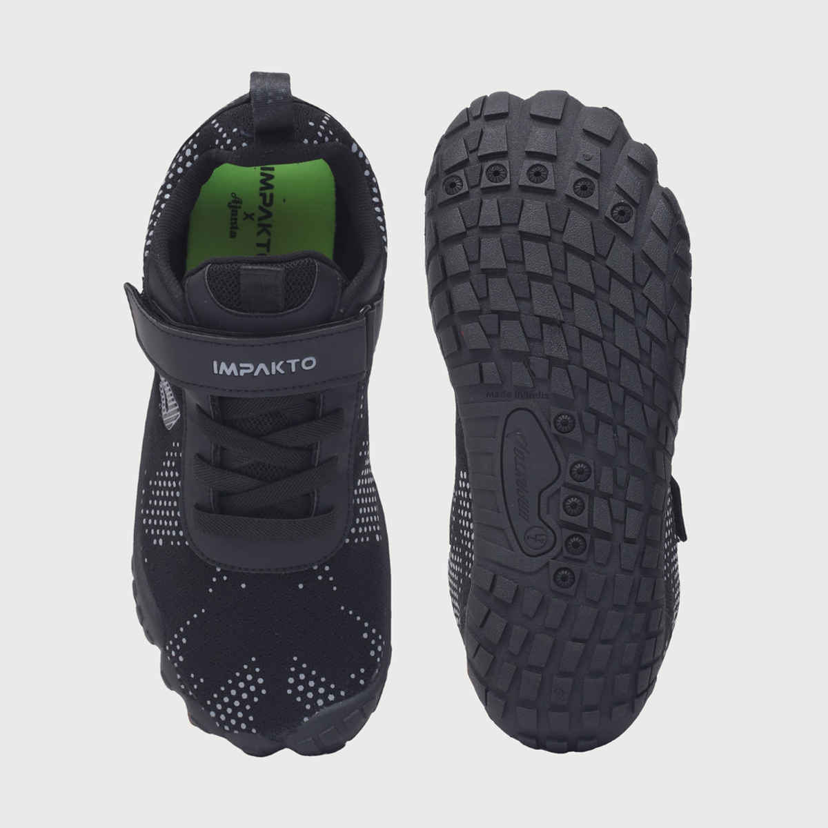 Impakto Men's Barefoot Rooted Black Gym Shoes | Uk7