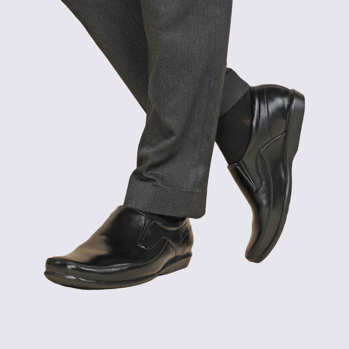 Paragon Men's Black Pvc Formal Shoes K11240G UK 6