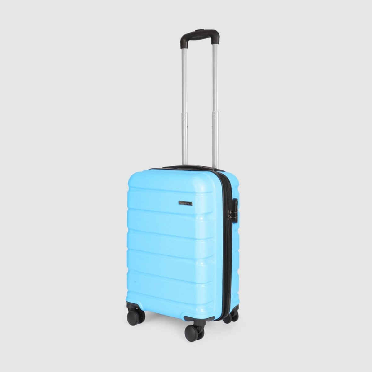 Teakwood Solid ABS and Polycarbonate 102 L Retractable Trolley Bag | Blue - S