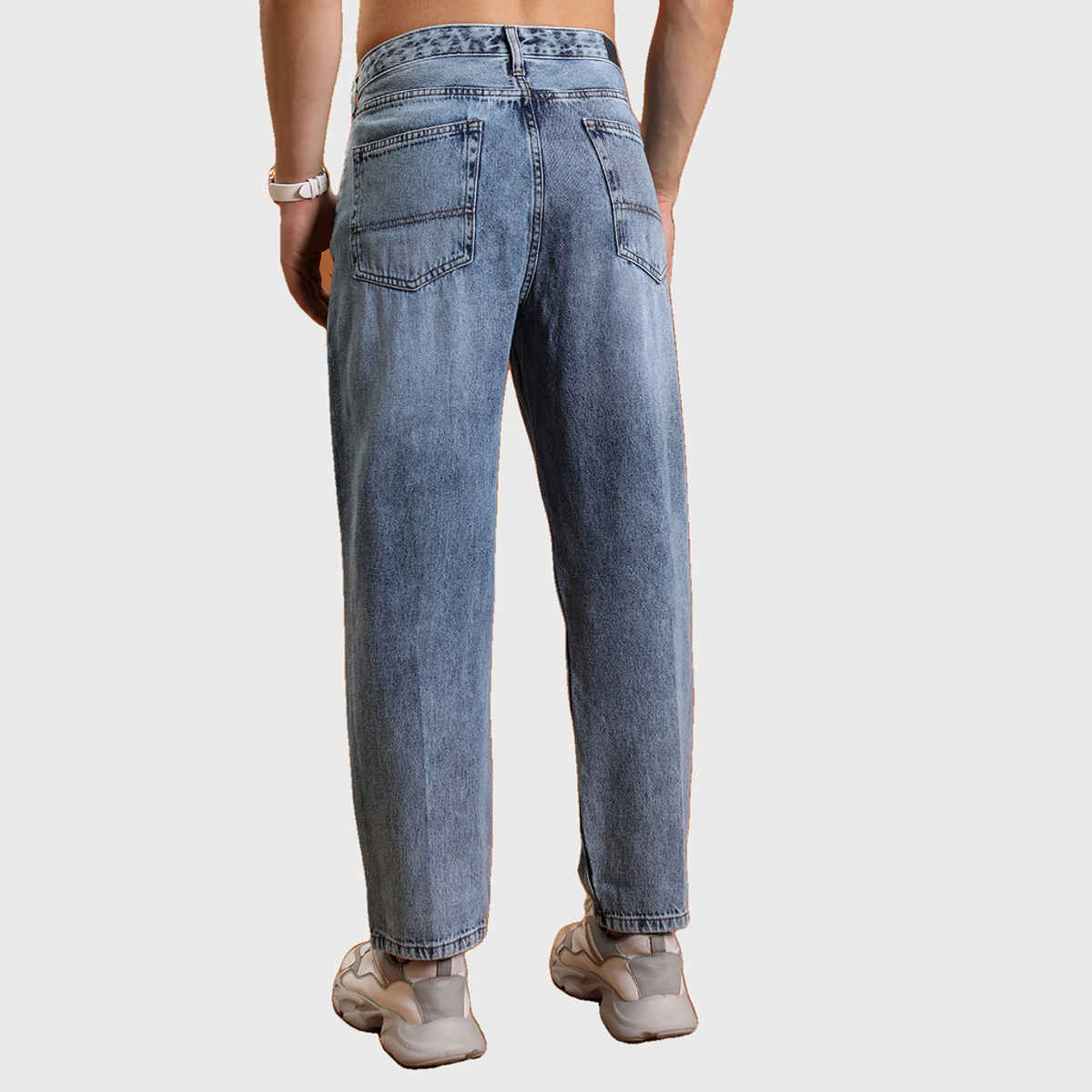 HIGHLANDER Men's Relaxed Fit Highly Distressed Light Fade Jeans | Blue - 32