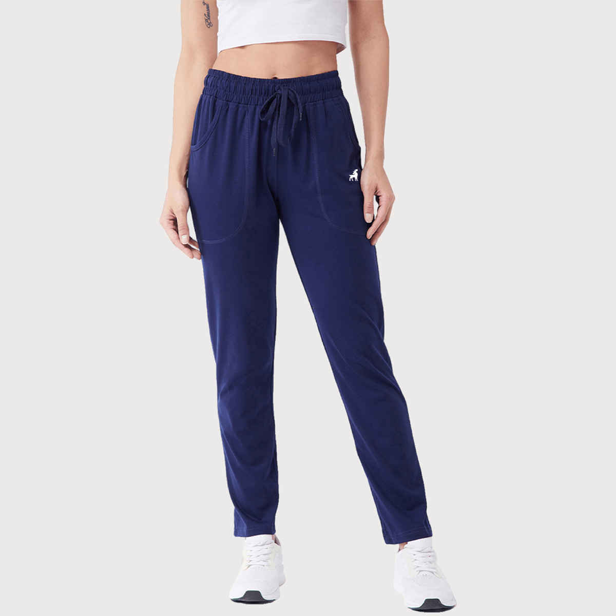 Modeve Women's Regular Fit Track Pants | Navy - M