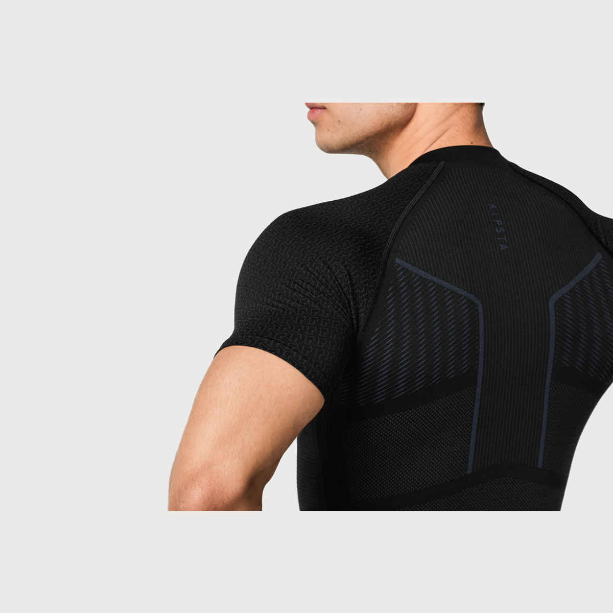 Decathlon Kipsta Men's Football Short Sleeve Compression Base Layer T-shirt | Black | S