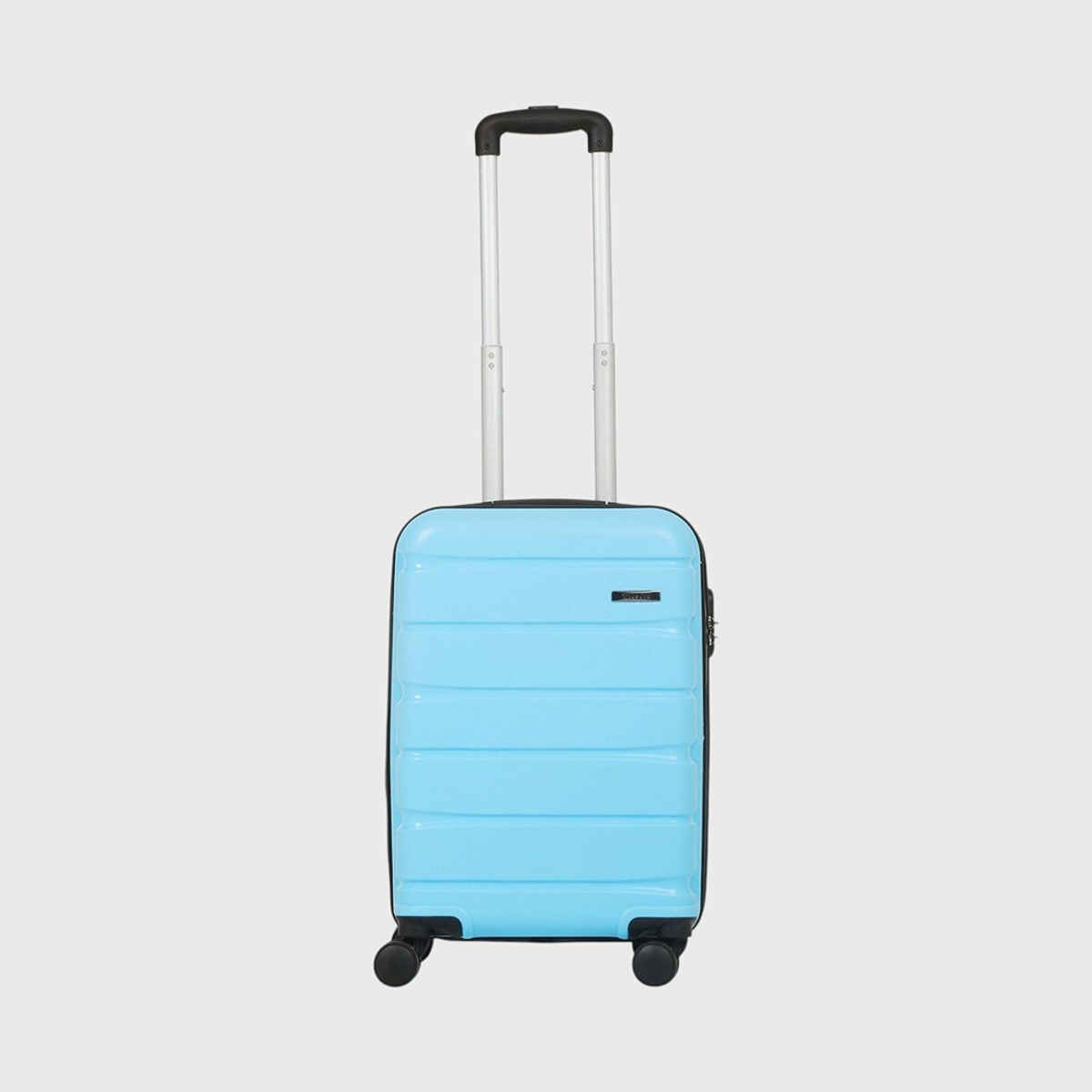 Teakwood Solid ABS and Polycarbonate 102 L Retractable Trolley Bag | Blue - S