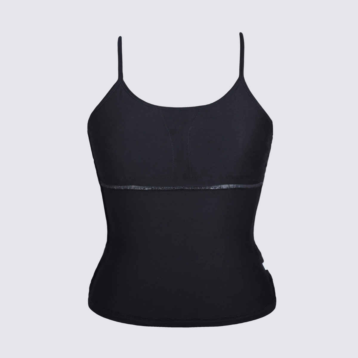 D'chica Black High Coverage Cotton Black Camisole Bra With Adjustable Strap For Women's - M