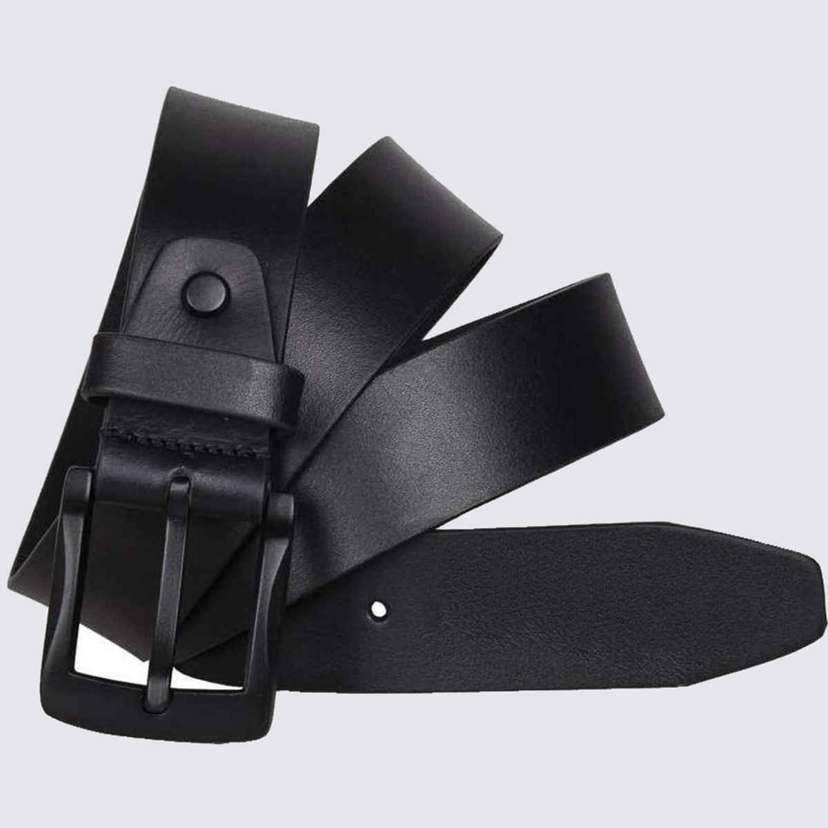 Kaezri Genuine Leather Black Buckle Belt for Men | Katabbd - 36