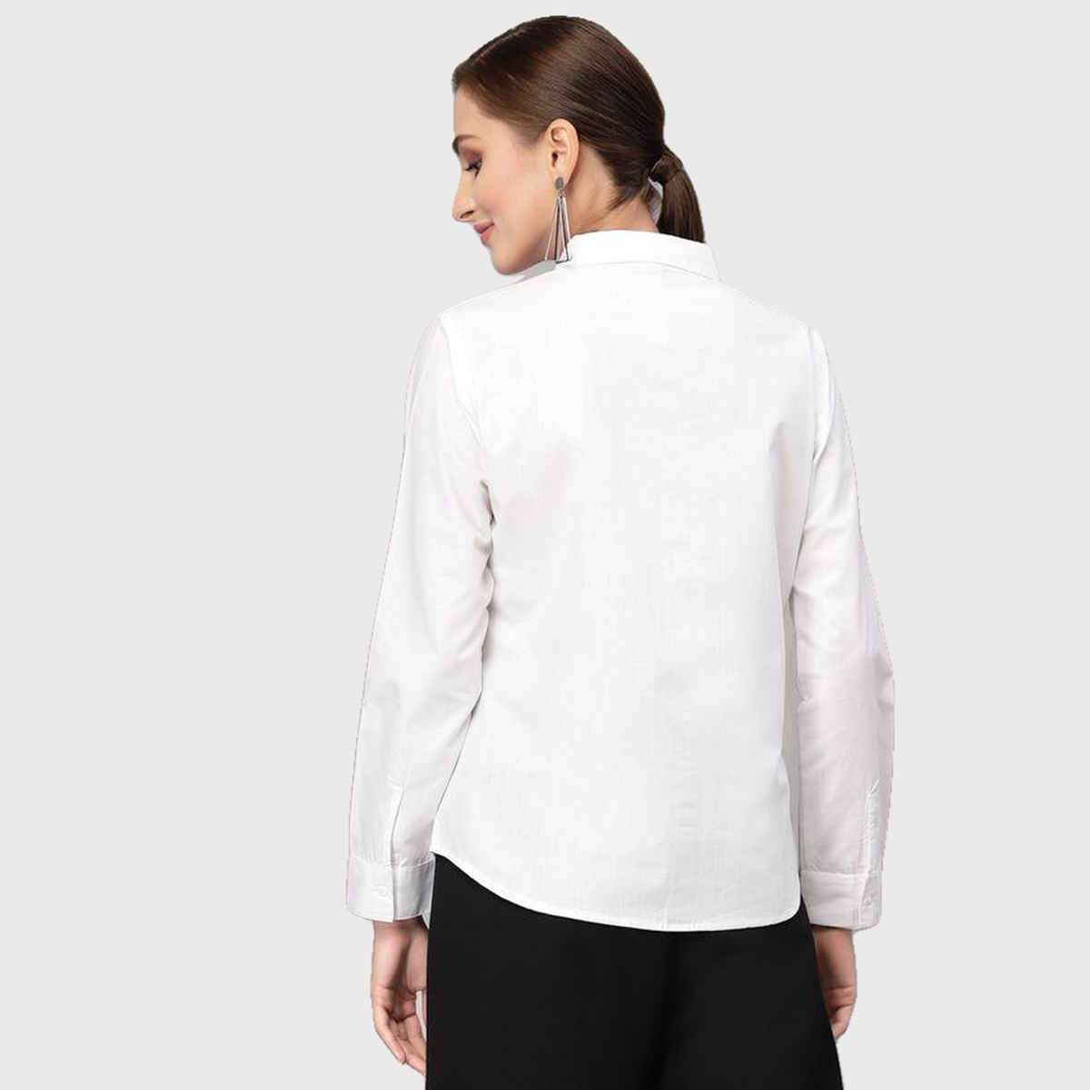 Style Quotient Women White Classic Formal Shirt-M