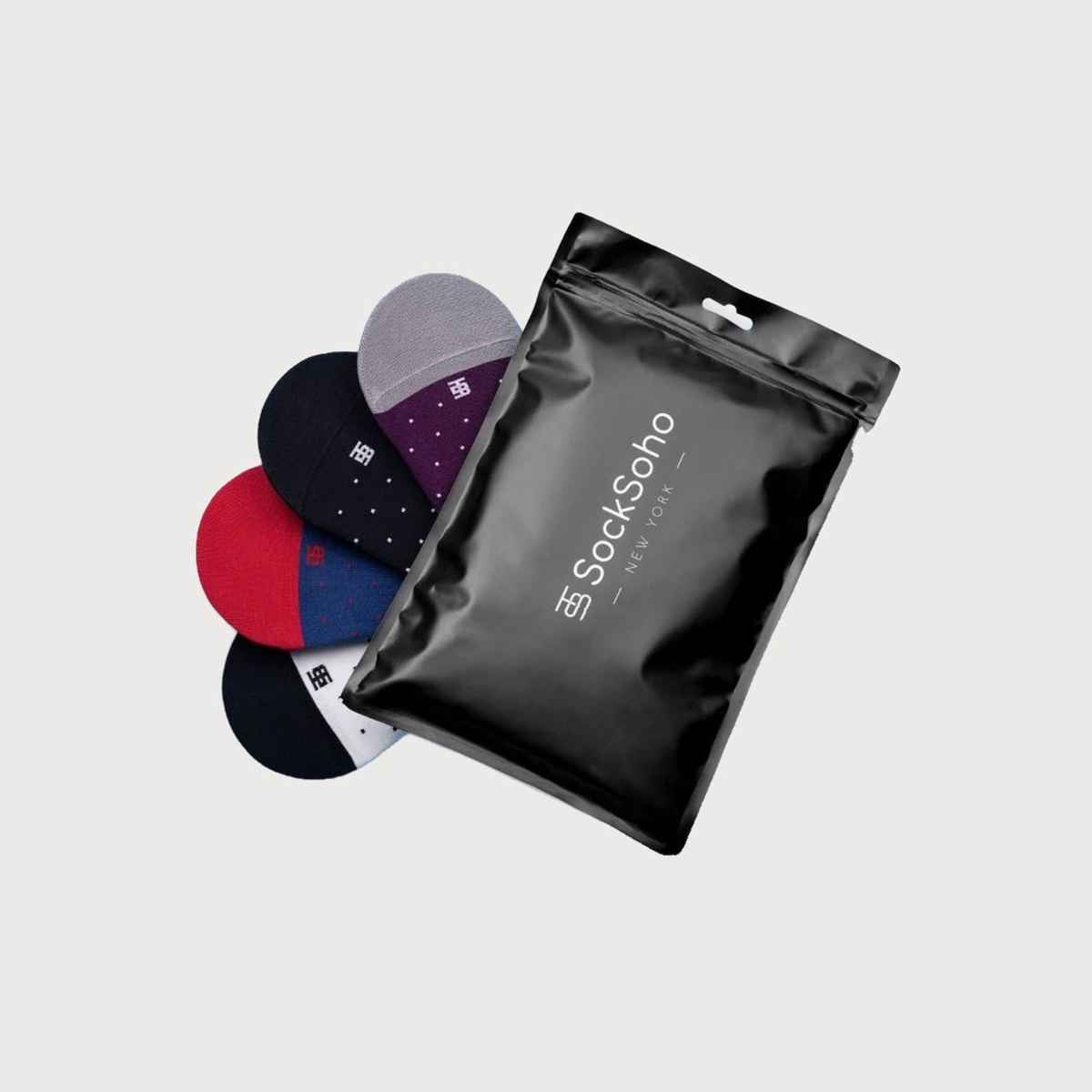 Socksoho Men's Cotton Blend No Show Socks | Multicolour - Free Size