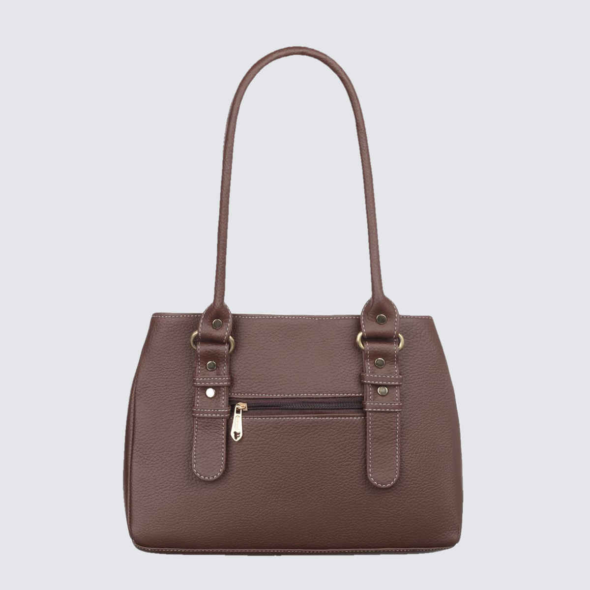 Fostelo Women's Vegan Leather River Side Handbag Shoulder Bag Ladies Purse | Brown - Large