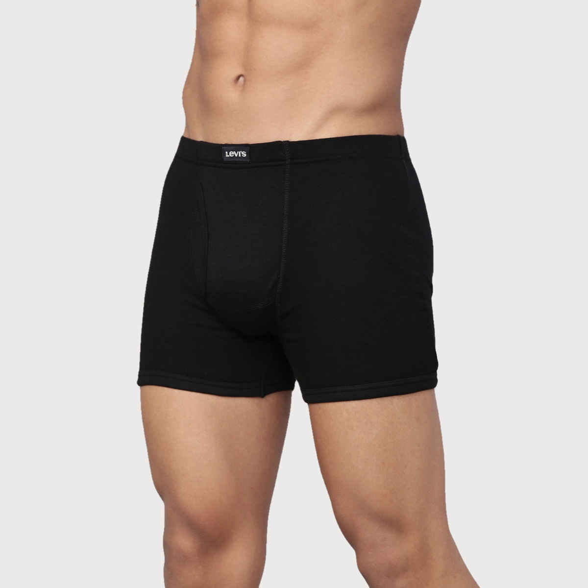 Levi's 010 Men's Comfort Boxer Brief | Contoured Double Pouch | Black | L
