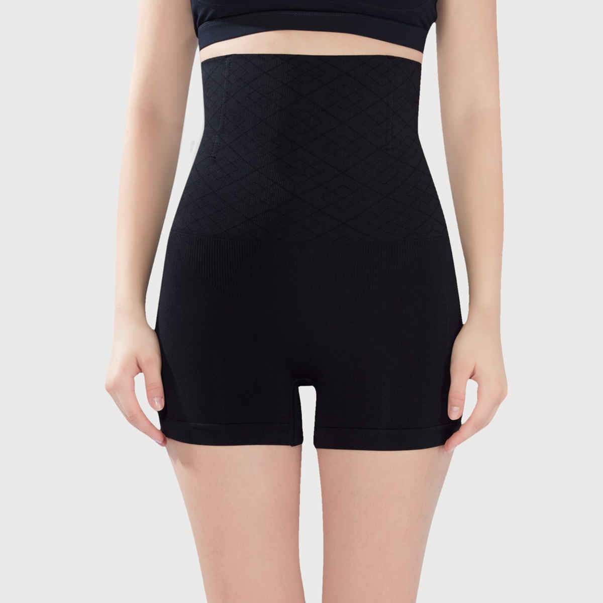 Plumbury Women s Seamless High Waist Tummy Tucker Shapewear | Black - M